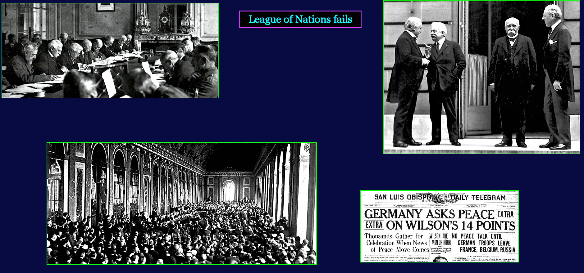 Versailles and League of Nations, 1918